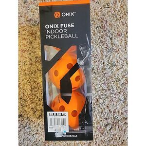 Onix Fuse Indoor Pickleballs Balls Pack of 3 Orange -- New‎ in package!